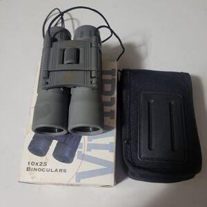 Olive Green Compact Binoculars with Folding Design and Focus Adjustment